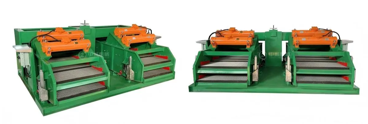Multiplied Throughput Capacity - Dual Double-Deck Shaker Multiplied Throughput Capacity - Dual Double-Deck Shaker