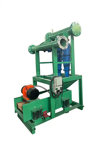 What is the role of desander in the solid control system?